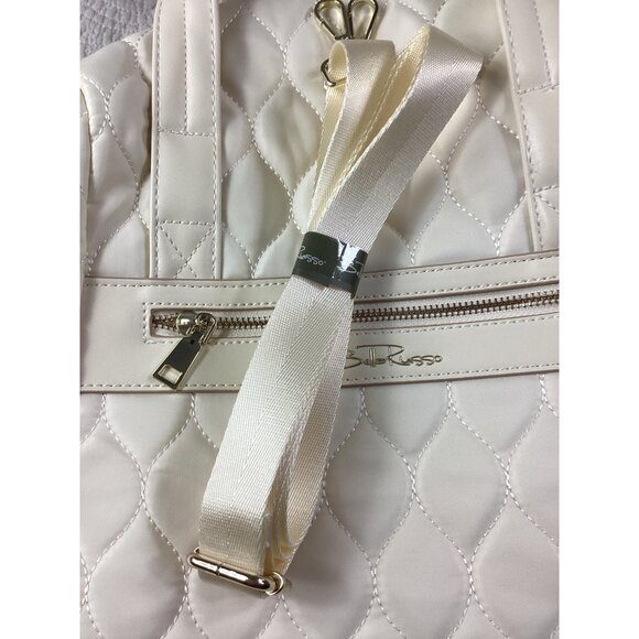 Bella Russo Quilted 14.4" Convertible Tote Backpack Shoulder Bag*Cream White*NWT - Picture 6 of 6